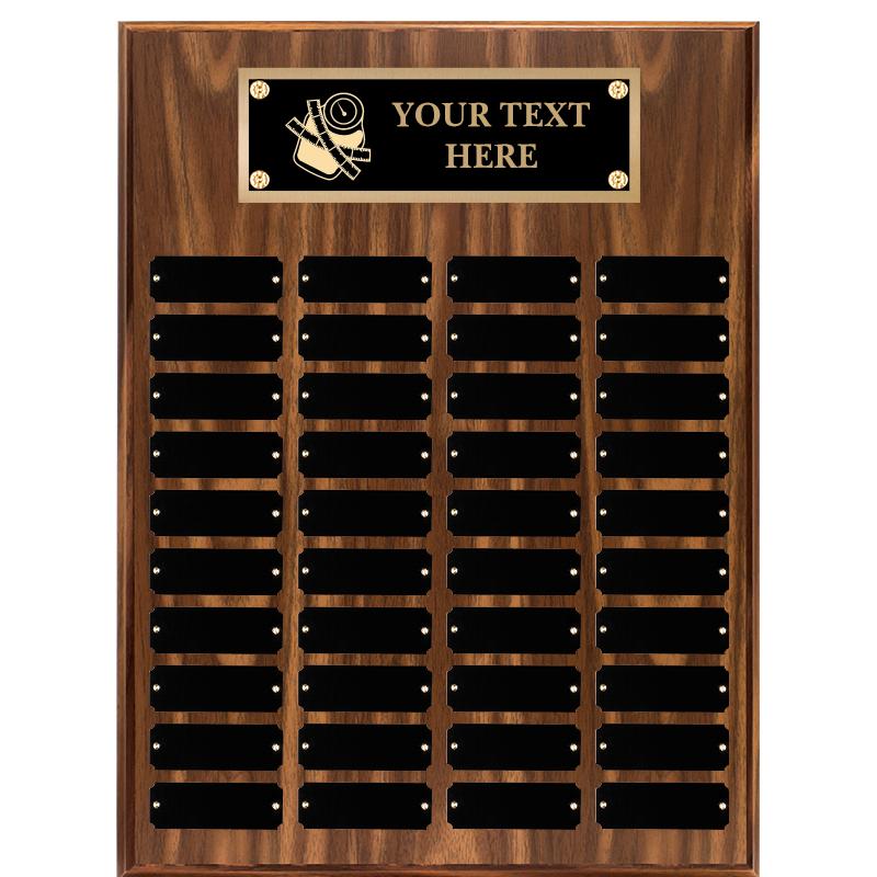 12"X16"40 PLT PRPTL WALNUT PLQ