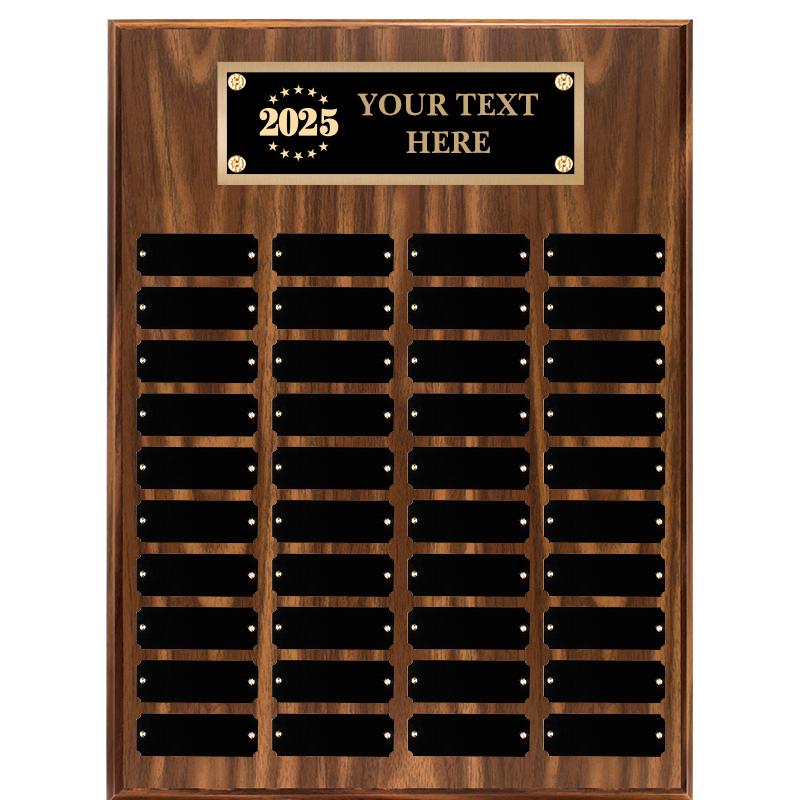 12"X16"40 PLT PRPTL WALNUT PLQ