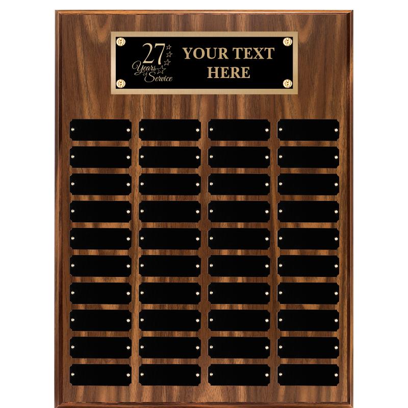 12"X16"40 PLT PRPTL WALNUT PLQ