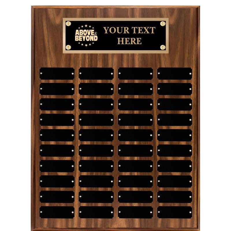 12"X16"40 PLT PRPTL WALNUT PLQ