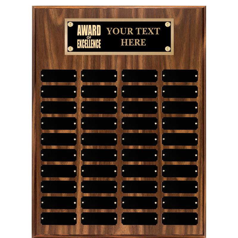 12"X16"40 PLT PRPTL WALNUT PLQ