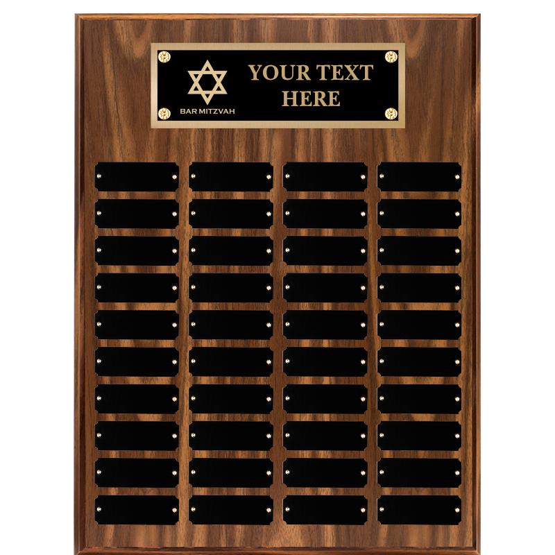 12"X16"40 PLT PRPTL WALNUT PLQ