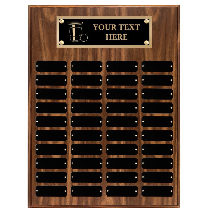 12"X16"40 PLT PRPTL WALNUT PLQ