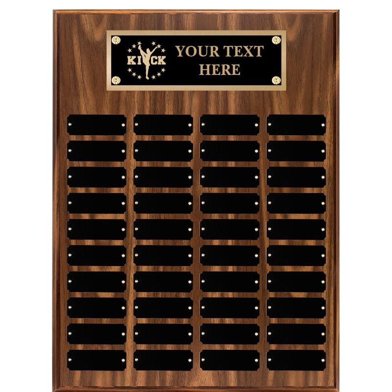 12"X16"40 PLT PRPTL WALNUT PLQ