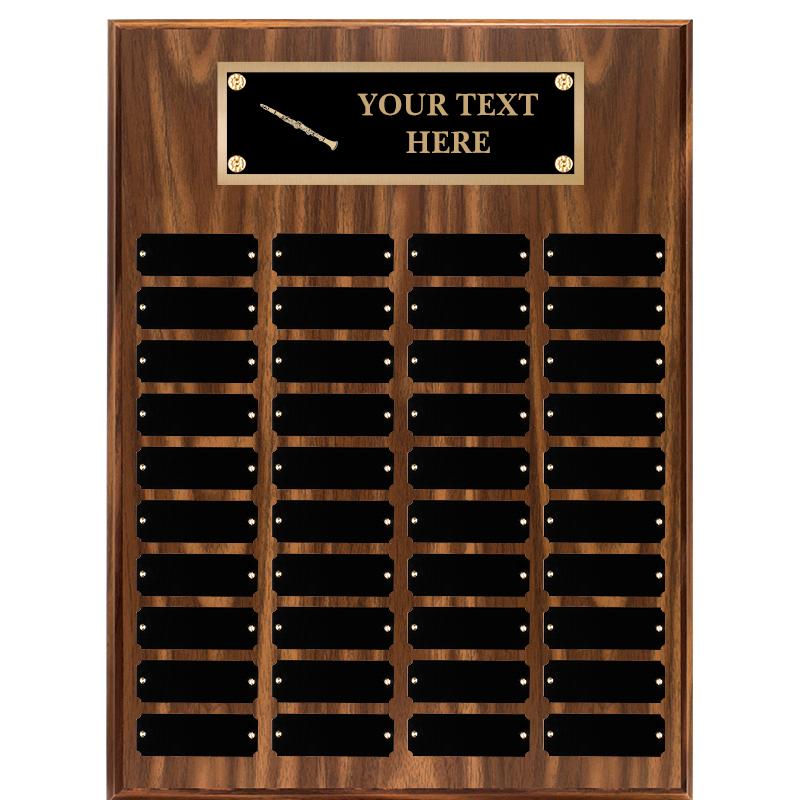 12"X16"40 PLT PRPTL WALNUT PLQ