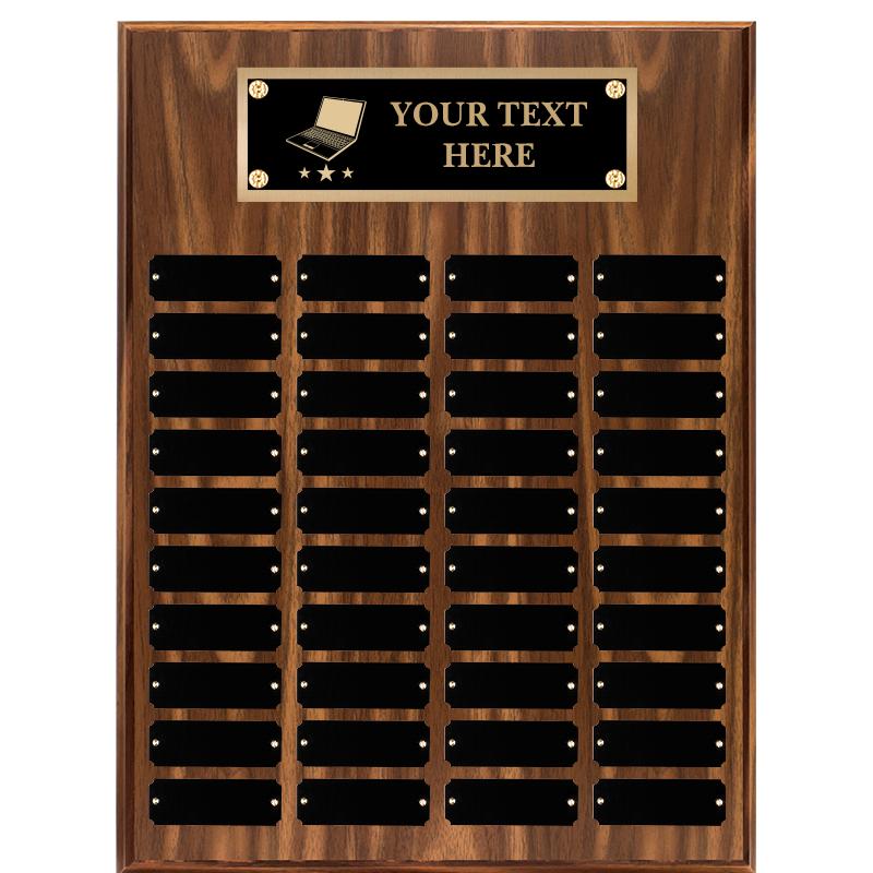 12"X16"40 PLT PRPTL WALNUT PLQ