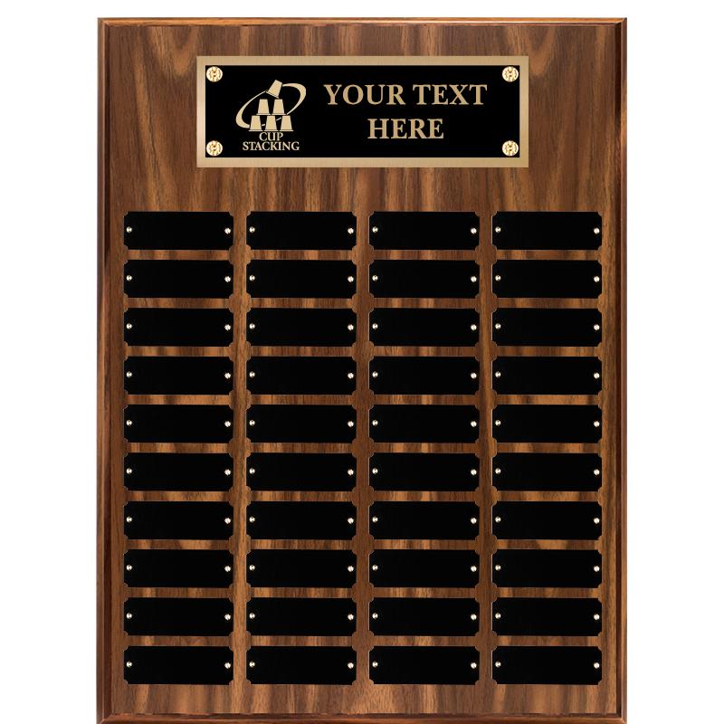 12"X16"40 PLT PRPTL WALNUT PLQ