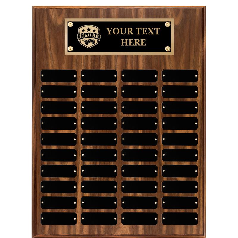 12"X16"40 PLT PRPTL WALNUT PLQ