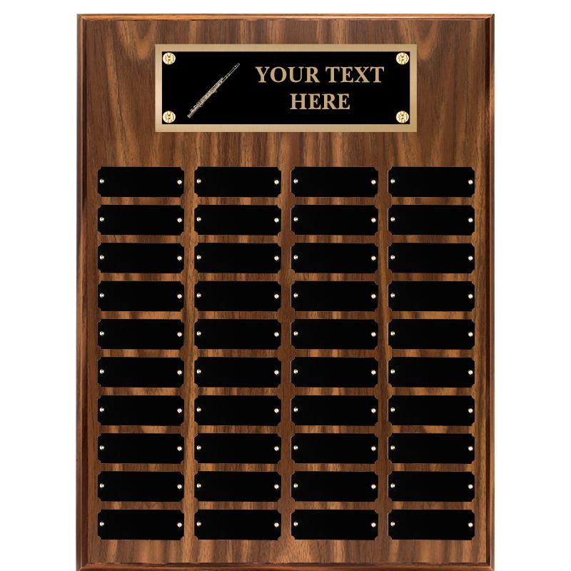 12"X16"40 PLT PRPTL WALNUT PLQ