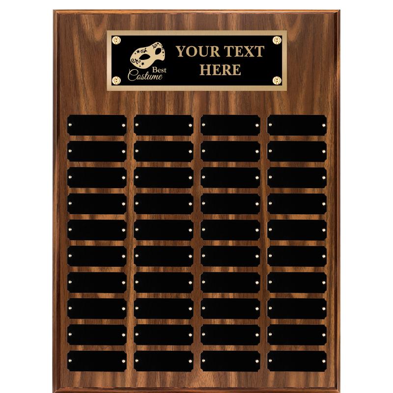 12"X16"40 PLT PRPTL WALNUT PLQ