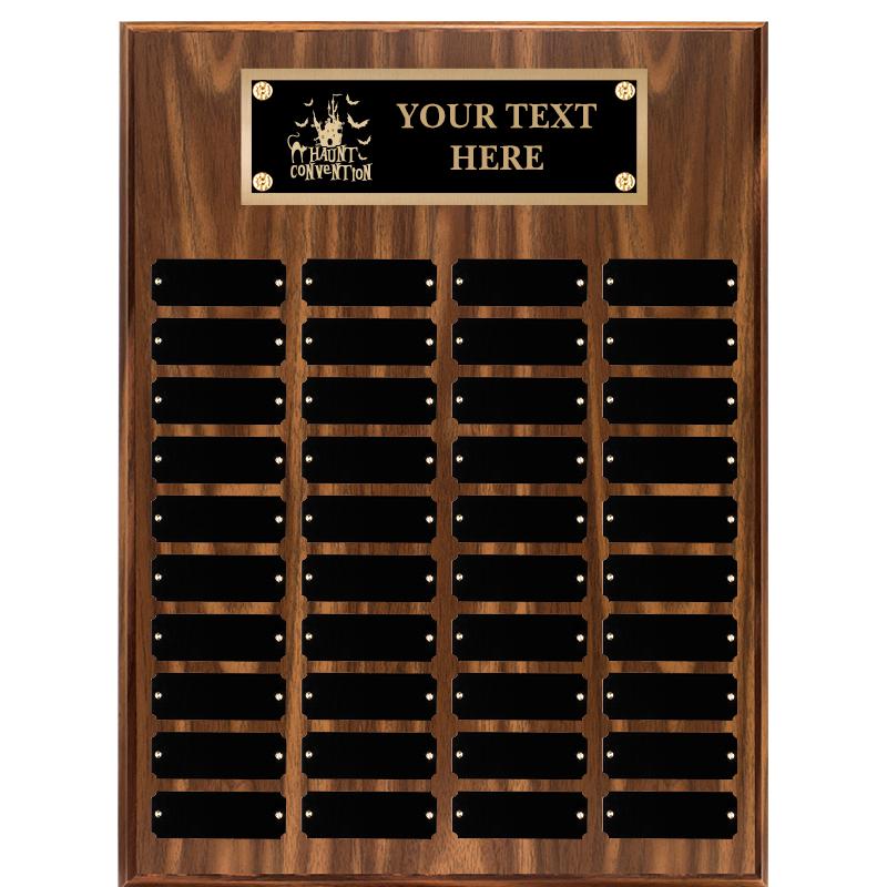 12"X16"40 PLT PRPTL WALNUT PLQ