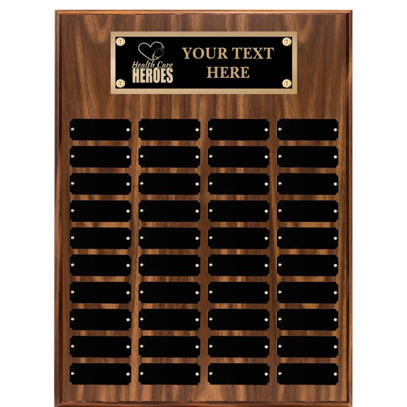 12"X16"40 PLT PRPTL WALNUT PLQ