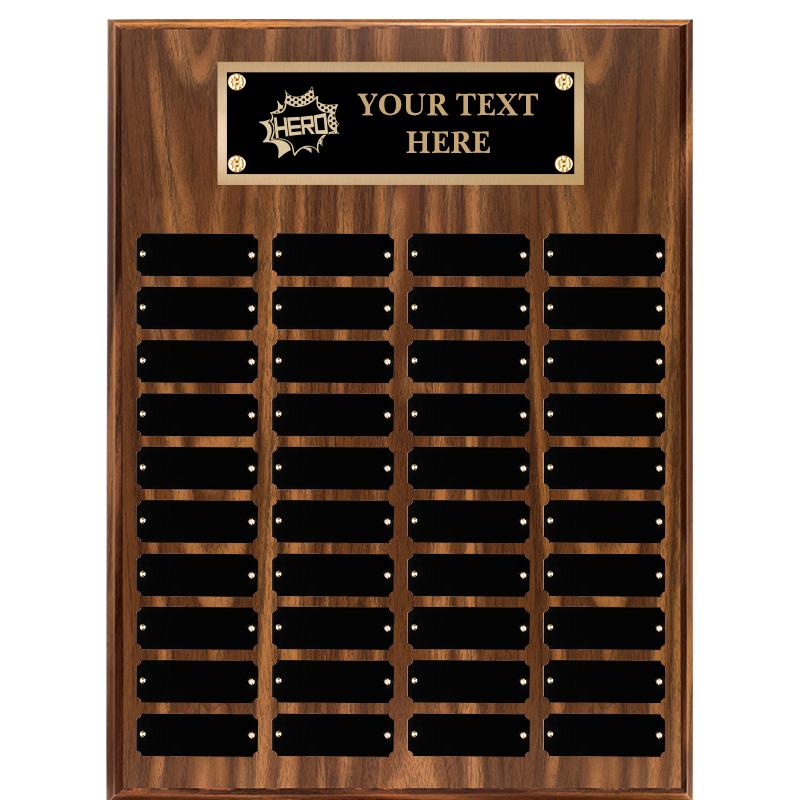 12"X16"40 PLT PRPTL WALNUT PLQ