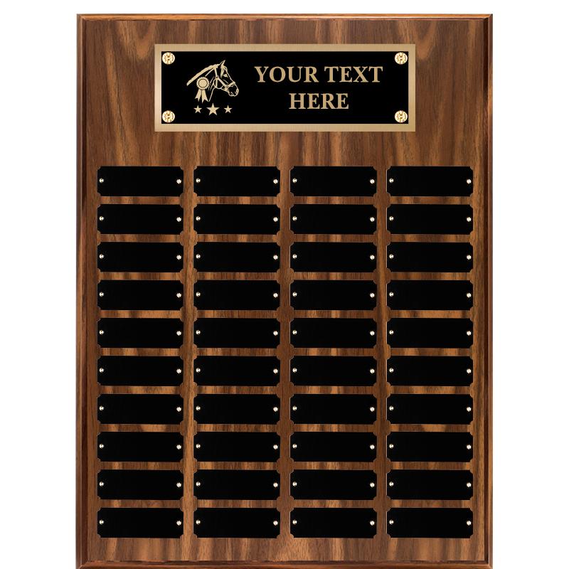 12"X16"40 PLT PRPTL WALNUT PLQ