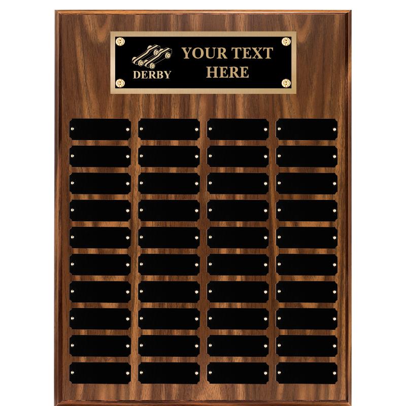 12"X16"40 PLT PRPTL WALNUT PLQ