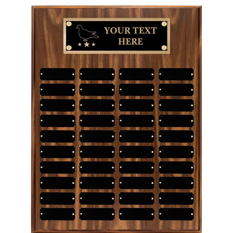 12"X16"40 PLT PRPTL WALNUT PLQ