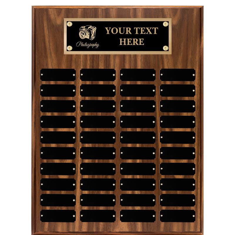 12"X16"40 PLT PRPTL WALNUT PLQ