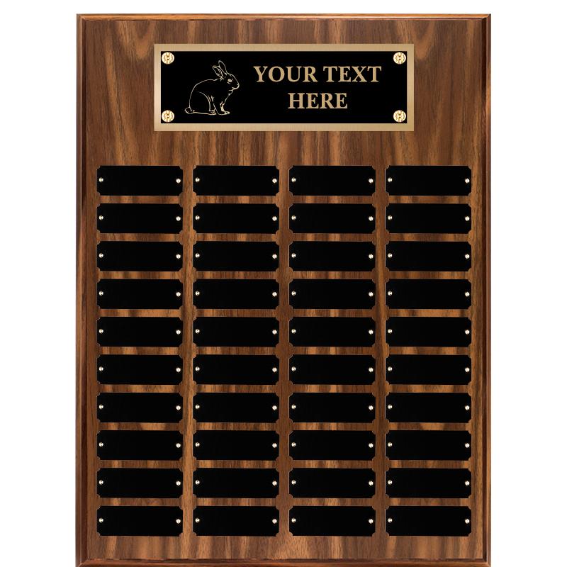 12"X16"40 PLT PRPTL WALNUT PLQ