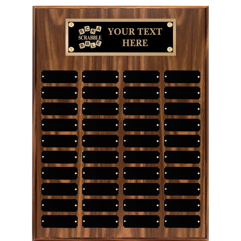 12"X16"40 PLT PRPTL WALNUT PLQ