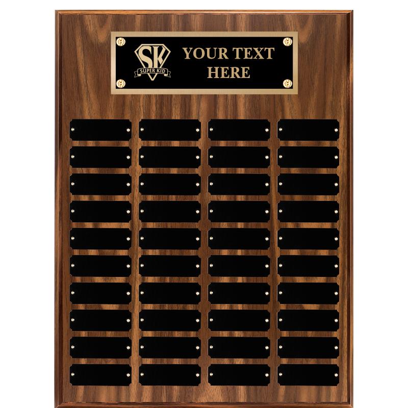 12"X16"40 PLT PRPTL WALNUT PLQ