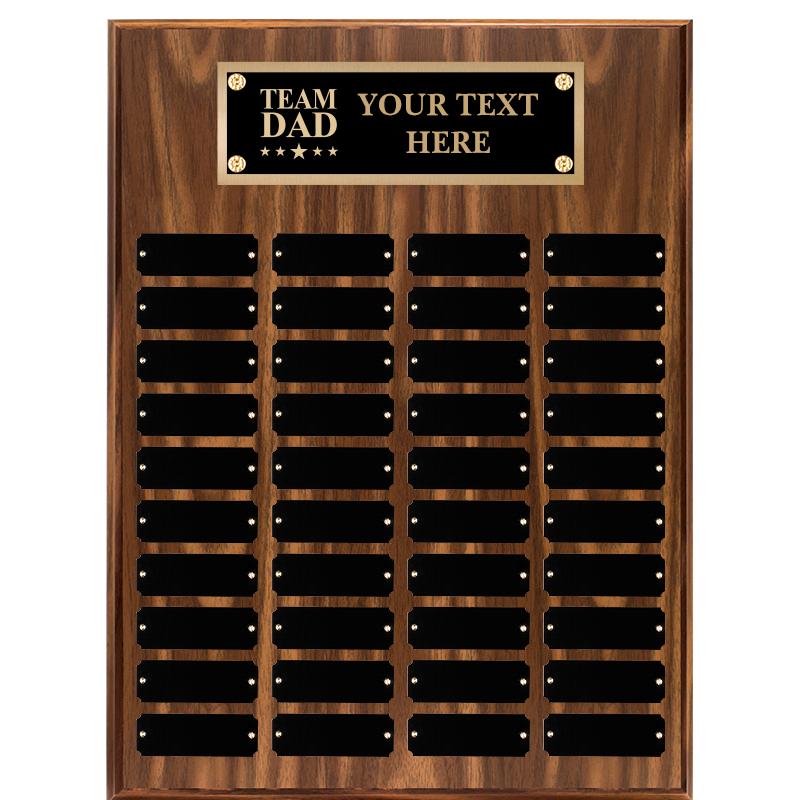 12"X16"40 PLT PRPTL WALNUT PLQ