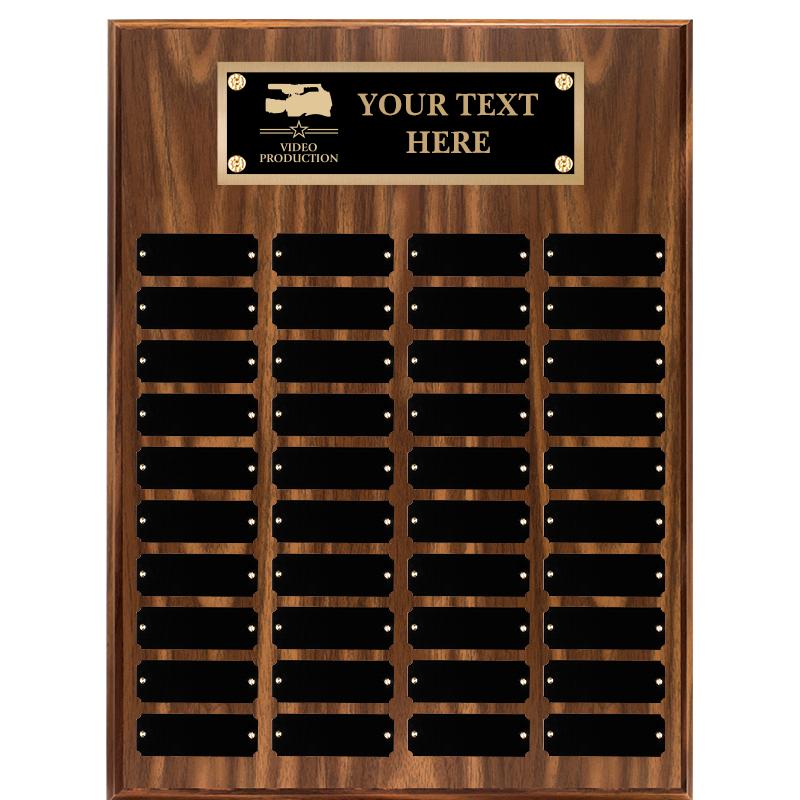 12"X16"40 PLT PRPTL WALNUT PLQ