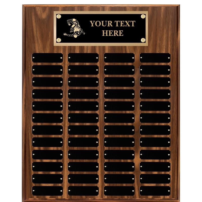 16"X20"48 PLT PRPTL WALNUT PLQ