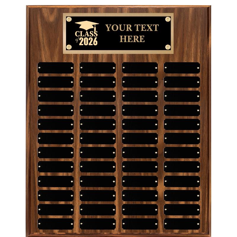 16"X20"48 PLT PRPTL WALNUT PLQ