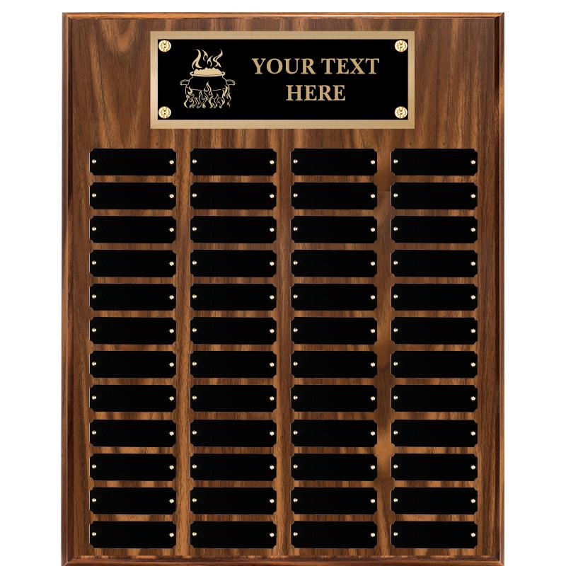 16"X20"48 PLT PRPTL WALNUT PLQ