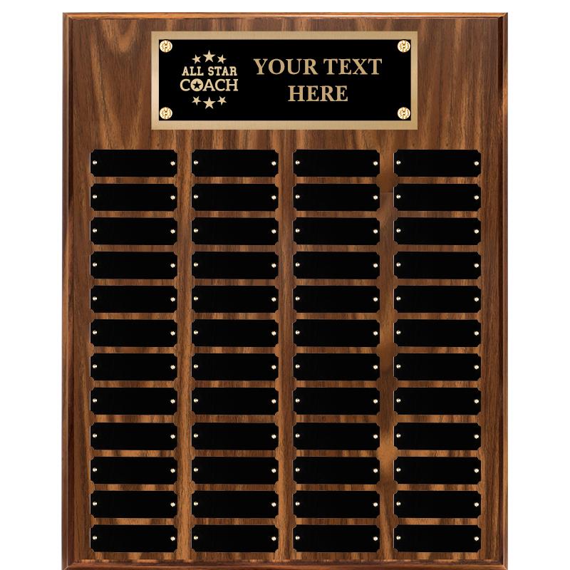 16"X20"48 PLT PRPTL WALNUT PLQ