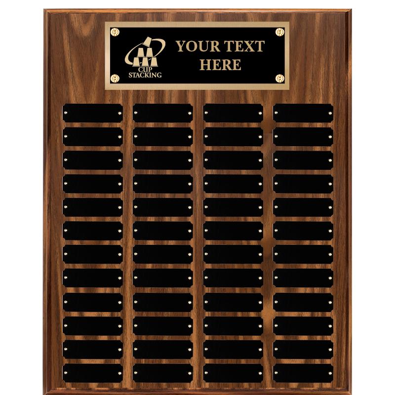 16"X20"48 PLT PRPTL WALNUT PLQ