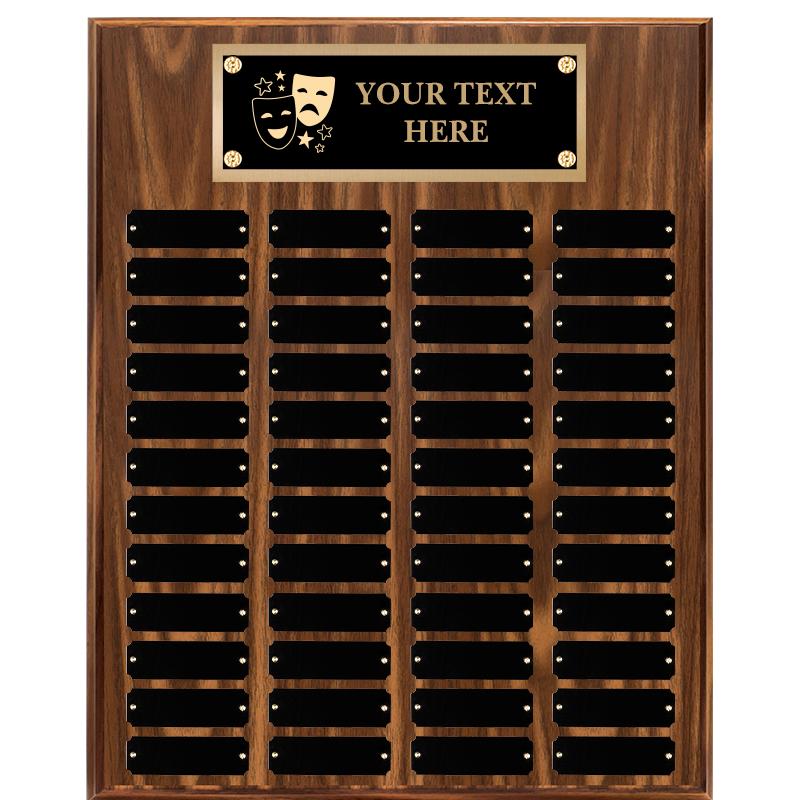 16"X20"48 PLT PRPTL WALNUT PLQ