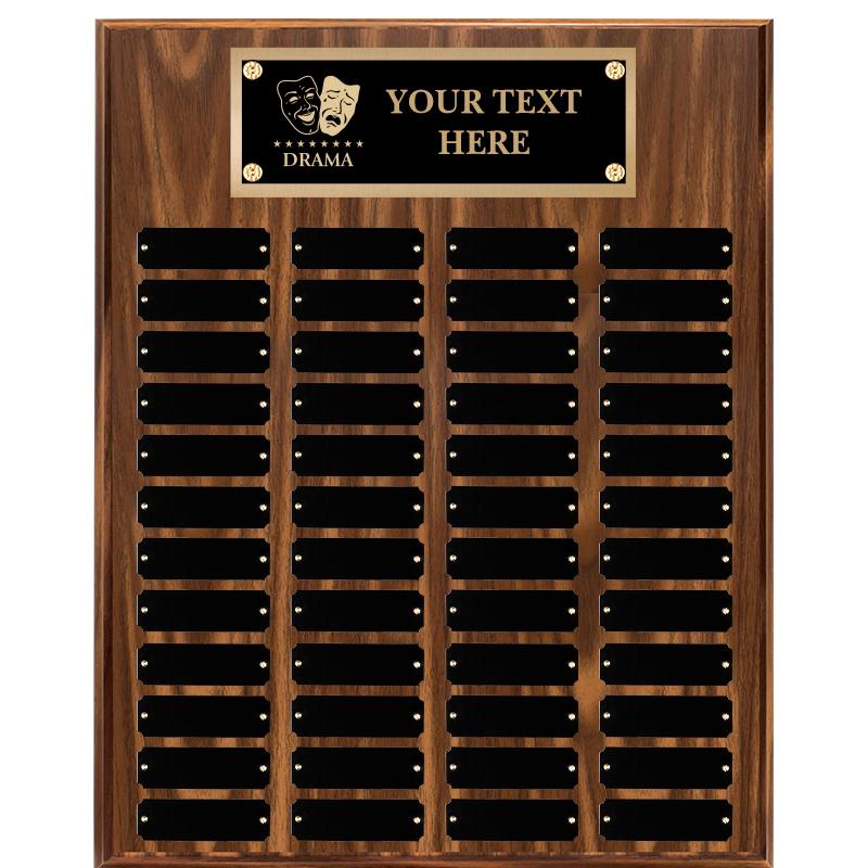 16"X20"48 PLT PRPTL WALNUT PLQ