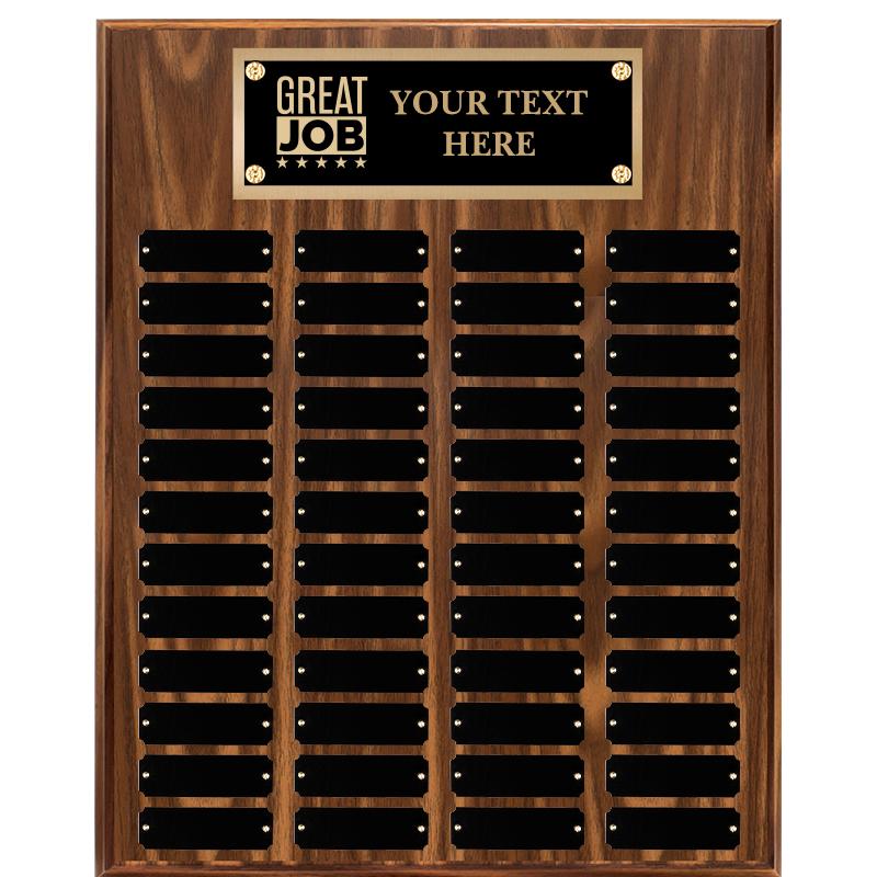 16"X20"48 PLT PRPTL WALNUT PLQ