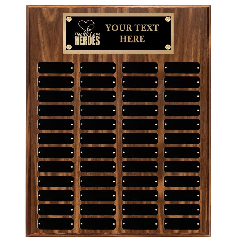 16"X20"48 PLT PRPTL WALNUT PLQ