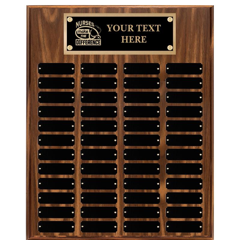 16"X20"48 PLT PRPTL WALNUT PLQ