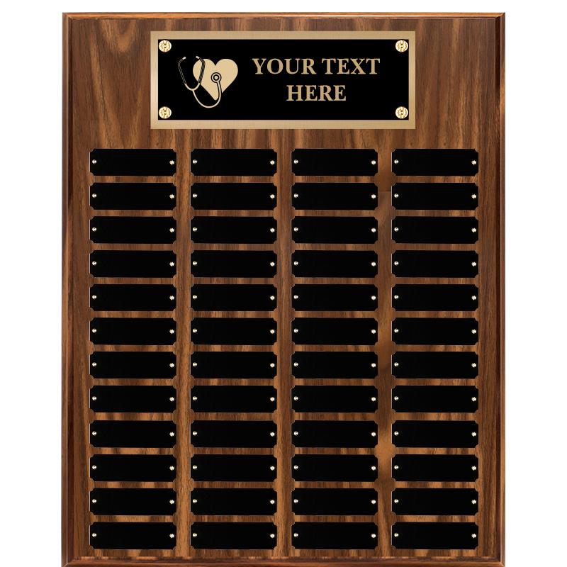 16"X20"48 PLT PRPTL WALNUT PLQ