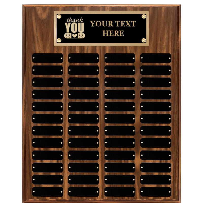 16"X20"48 PLT PRPTL WALNUT PLQ