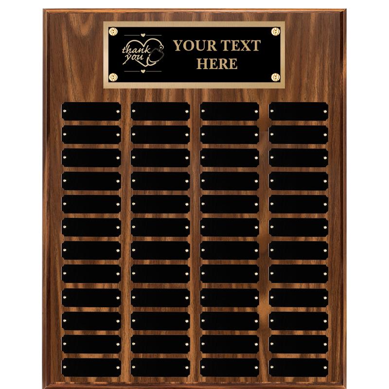 16"X20"48 PLT PRPTL WALNUT PLQ