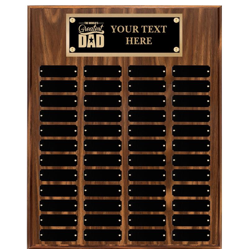 16"X20"48 PLT PRPTL WALNUT PLQ