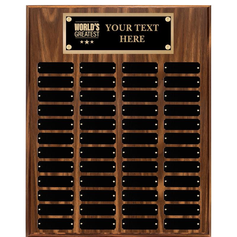 16"X20"48 PLT PRPTL WALNUT PLQ