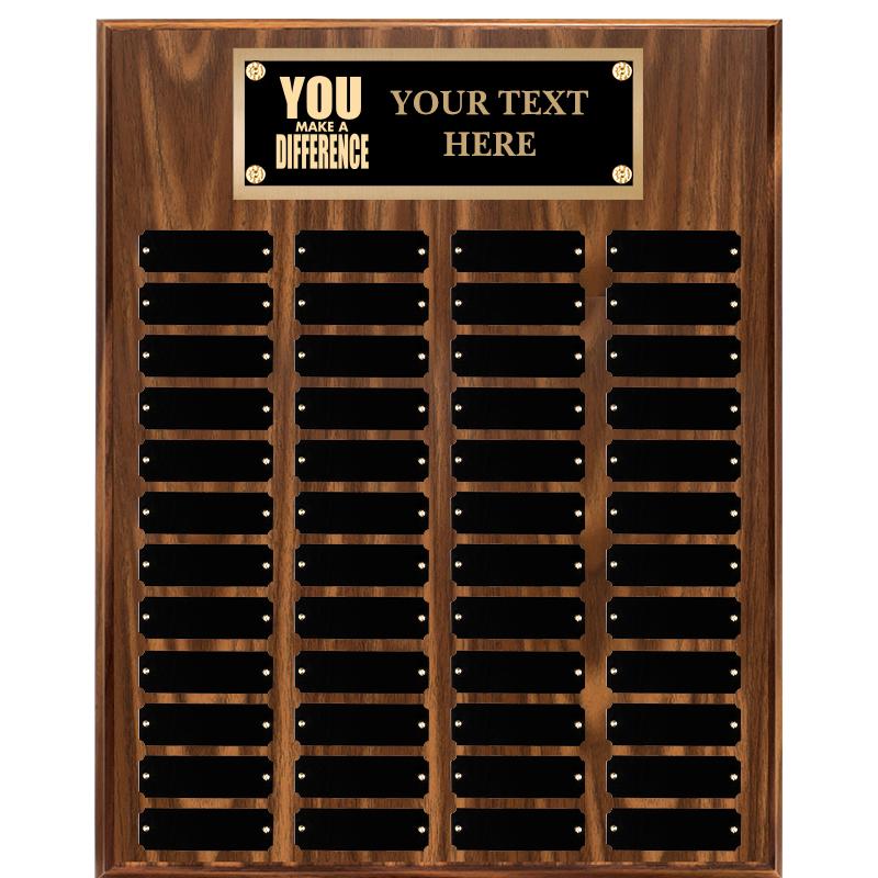 16"X20"48 PLT PRPTL WALNUT PLQ