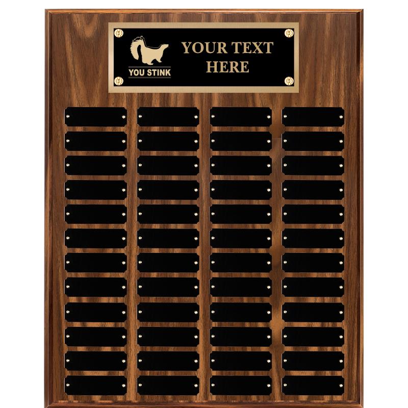 16"X20"48 PLT PRPTL WALNUT PLQ