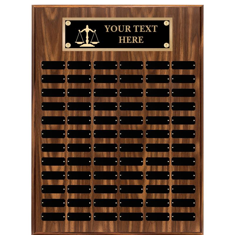 18"X24"72 PLT PRPTL WALNUT PLQ