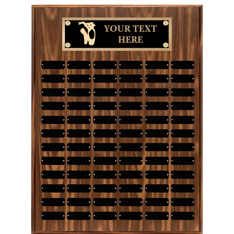 18"X24"72 PLT PRPTL WALNUT PLQ