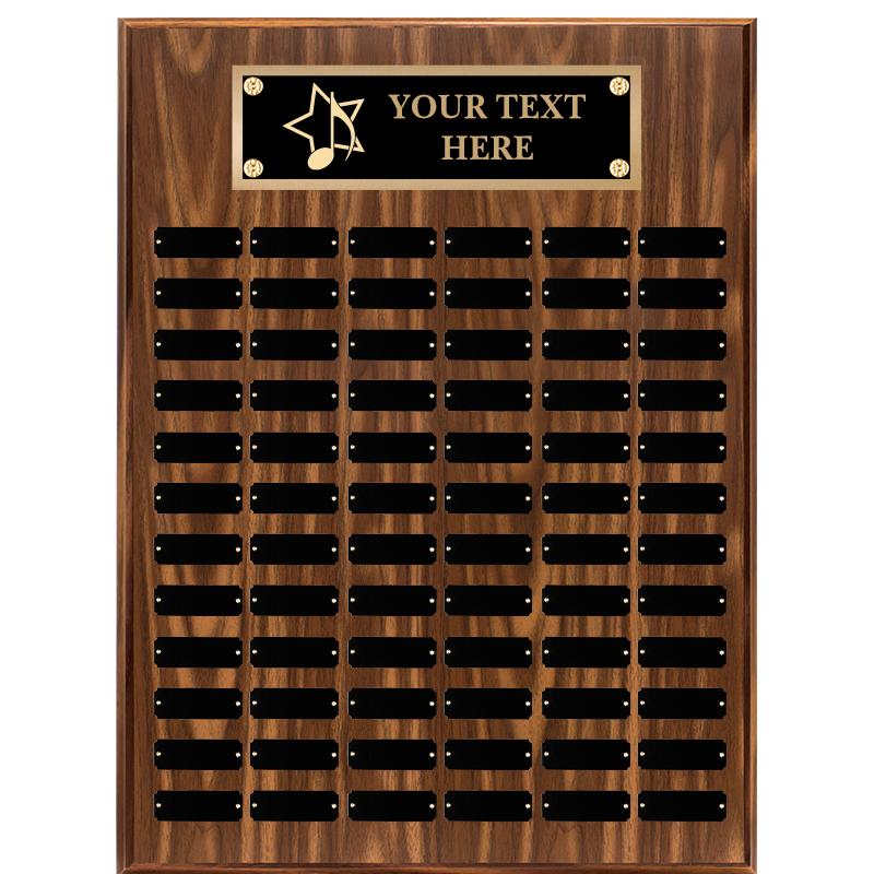 18"X24"72 PLT PRPTL WALNUT PLQ