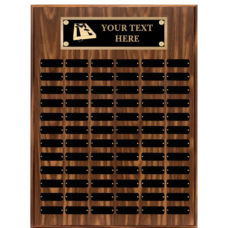 18"X24"72 PLT PRPTL WALNUT PLQ