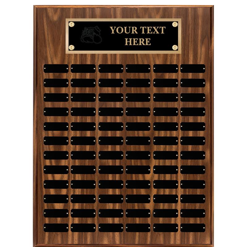 18"X24"72 PLT PRPTL WALNUT PLQ