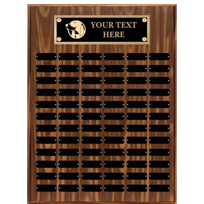 18"X24"72 PLT PRPTL WALNUT PLQ