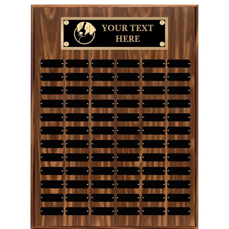 18"X24"72 PLT PRPTL WALNUT PLQ